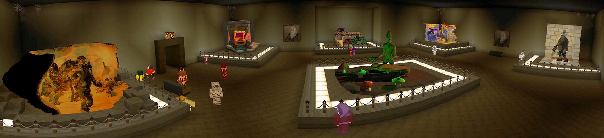 Panorama of the Minecraft Bedrock Marketplace product Monster Museum created by House of How.