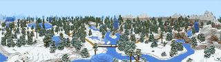 Panorama of the Minecraft Bedrock Marketplace product More Horses Holiday created by House of How.
