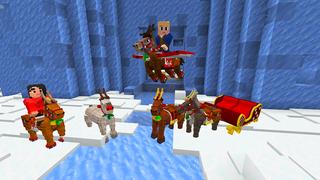 Screenshot of the Minecraft Bedrock Marketplace product More Horses Holiday created by House of How.