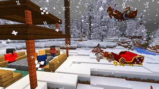 Screenshot of the Minecraft Bedrock Marketplace product More Horses Holiday created by House of How.