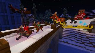 Screenshot of the Minecraft Bedrock Marketplace product More Horses Holiday created by House of How.