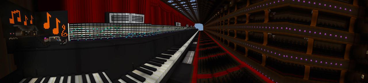 Panorama of the Minecraft Bedrock Marketplace product Music Maker: Halloween Edition created by House of How.