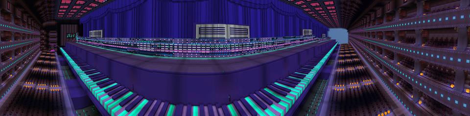 Panorama of the Minecraft Bedrock Marketplace product Music Maker Halloweenier created by House of How.