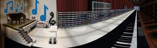 Panorama of the Minecraft Bedrock Marketplace product Music Maker created by House of How.