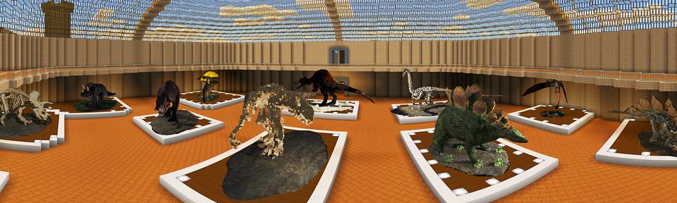 Panorama of the Minecraft Bedrock Marketplace product Natural History Museum created by House of How.
