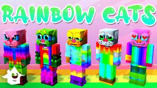 Thumbnail of the Minecraft Bedrock Marketplace product Rainbow Cats created by House of How.