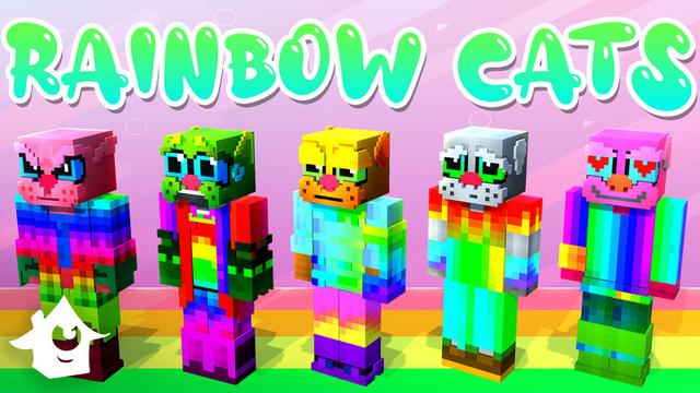 Thumbnail of the Minecraft Bedrock Marketplace product Rainbow Cats created by House of How.