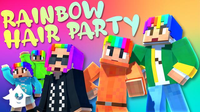 Thumbnail of the Minecraft Bedrock Marketplace product Rainbow Hair Party created by House of How.