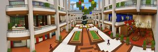 Panorama of the Minecraft Bedrock Marketplace product Santa Search created by House of How.