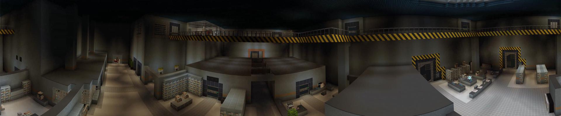 Panorama of the Minecraft Bedrock Marketplace product SCP-682 created by House of How.