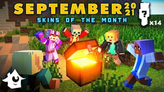Thumbnail of the Minecraft Bedrock Marketplace product September Skins 2021 created by House of How.