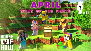 Thumbnail of the Minecraft Bedrock Marketplace product Skins of the Month - April created by House of How.