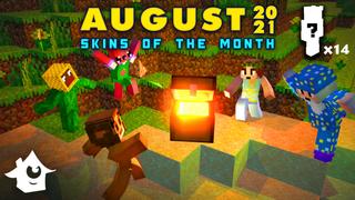 Thumbnail of the Minecraft Bedrock Marketplace product Skins of the Month August created by House of How.