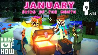Thumbnail of the Minecraft Bedrock Marketplace product Skins of the Month - January created by House of How.