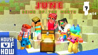 Thumbnail of the Minecraft Bedrock Marketplace product Skins of the Month - June created by House of How.