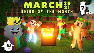 Thumbnail of the Minecraft Bedrock Marketplace product Skins of the Month - March created by House of How.