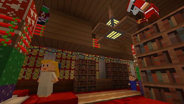 Screenshot of the Minecraft Bedrock Marketplace product Sneaky Santa created by House of How.