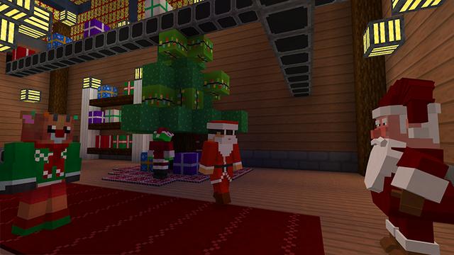Screenshot of the Minecraft Bedrock Marketplace product Sneaky Santa created by House of How.