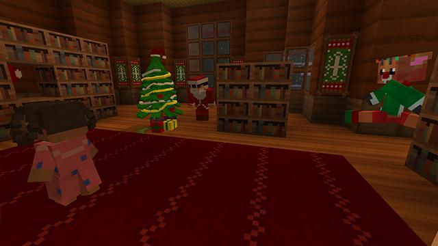Screenshot of the Minecraft Bedrock Marketplace product Sneaky Santa created by House of How.