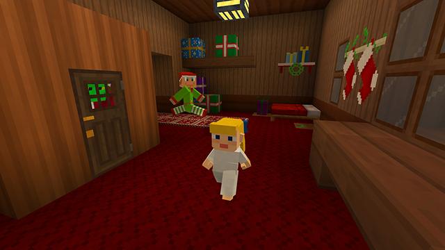 Screenshot of the Minecraft Bedrock Marketplace product Sneaky Santa created by House of How.