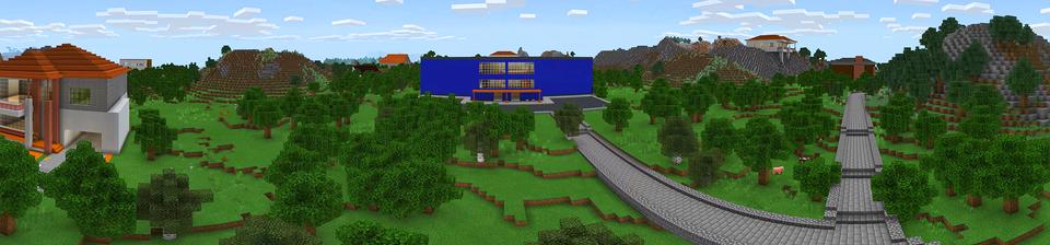 Panorama of the Minecraft Bedrock Marketplace product Vanilla Furniture created by House of How.