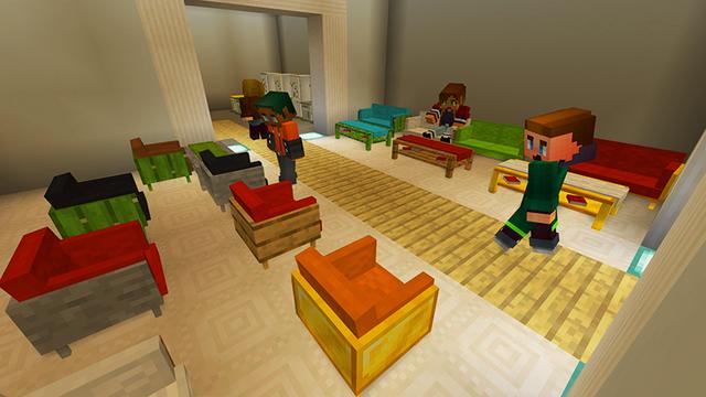 Screenshot of the Minecraft Bedrock Marketplace product Vanilla Furniture created by House of How.
