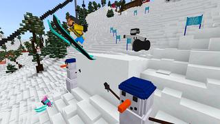 Screenshot of the Minecraft Bedrock Marketplace product Winter Vacation Furniture created by House of How.