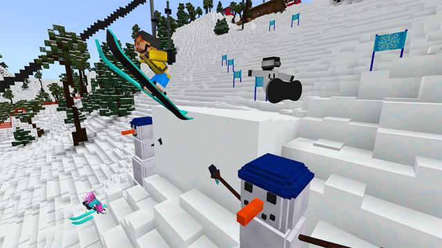 Screenshot of the Minecraft Bedrock Marketplace product Winter Vacation Furniture created by House of How.