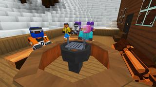 Screenshot of the Minecraft Bedrock Marketplace product Winter Vacation Furniture created by House of How.