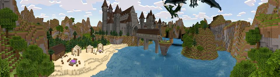 Panorama of the Minecraft Bedrock Marketplace product Wizard High School created by House of How.