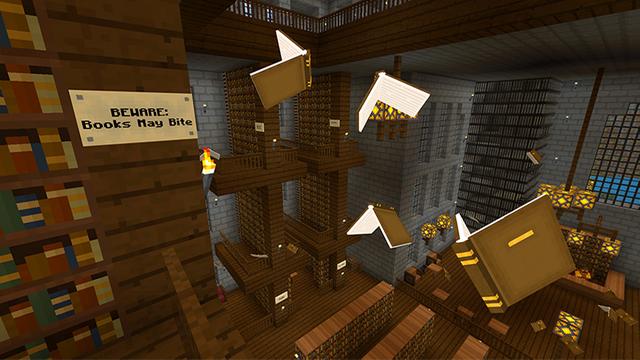 Screenshot of the Minecraft Bedrock Marketplace product Wizard High School created by House of How.