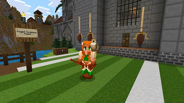 Screenshot of the Minecraft Bedrock Marketplace product Wizard High School created by House of How.