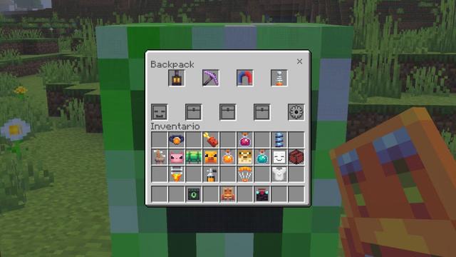 Screenshot of the Minecraft Bedrock Marketplace product Backpacks & Stuff Add-On created by Humblebright Studio.