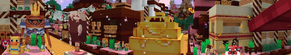 Panorama of the Minecraft Bedrock Marketplace product Sweet Defense created by Humblebright Studio.