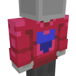Thumbnail of the Minecraft Bedrock Marketplace product Red Heart Jumper created by Hush Designs.