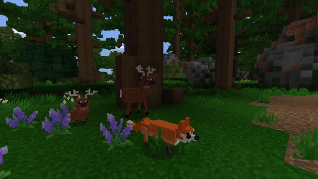 Screenshot of the Minecraft Bedrock Marketplace product Adventures in FoxFang Ridge created by Imagiverse.