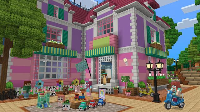 Screenshot of the Minecraft Bedrock Marketplace product Building In Berry Town created by Imagiverse.