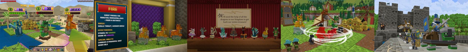 Panorama of the Minecraft Bedrock Marketplace product Dragon Defenders created by Imagiverse.