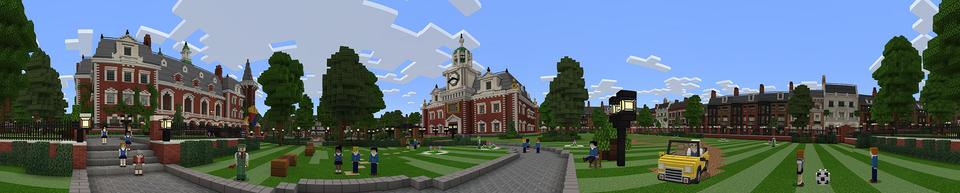Panorama of the Minecraft Bedrock Marketplace product Findabar's Magic School created by Imagiverse.