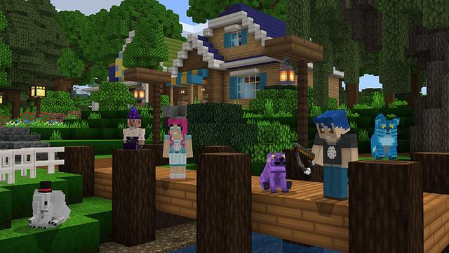 Screenshot of the Minecraft Bedrock Marketplace product Lucky World: Pets created by Imagiverse.