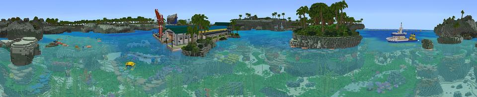 Panorama of the Minecraft Bedrock Marketplace product Marine Biologist Roleplay created by Imagiverse.