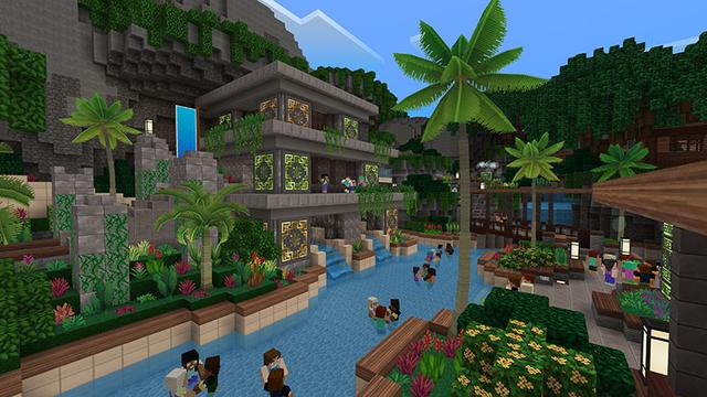 Screenshot of the Minecraft Bedrock Marketplace product Party Island 2 created by Imagiverse.