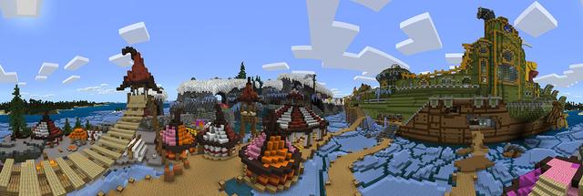 Panorama of the Minecraft Bedrock Marketplace product Stranded Sub created by Imagiverse.