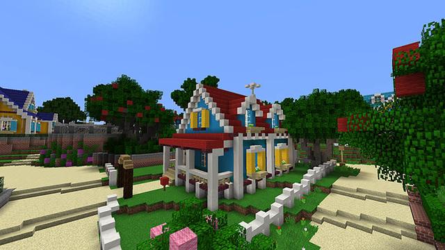 Screenshot of the Minecraft Bedrock Marketplace product Sunnyside Academy created by Imagiverse.