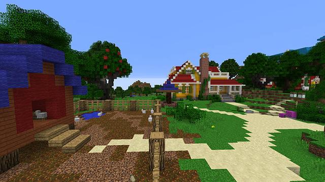 Screenshot of the Minecraft Bedrock Marketplace product Sunnyside Academy created by Imagiverse.
