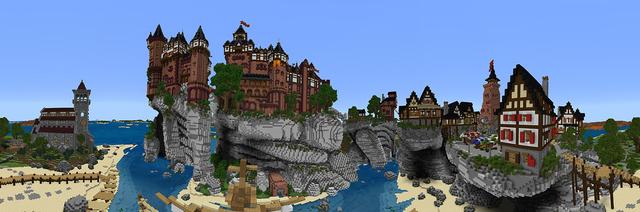 Panorama of the Minecraft Bedrock Marketplace product The Kingdom of Torchwall created by Imagiverse.