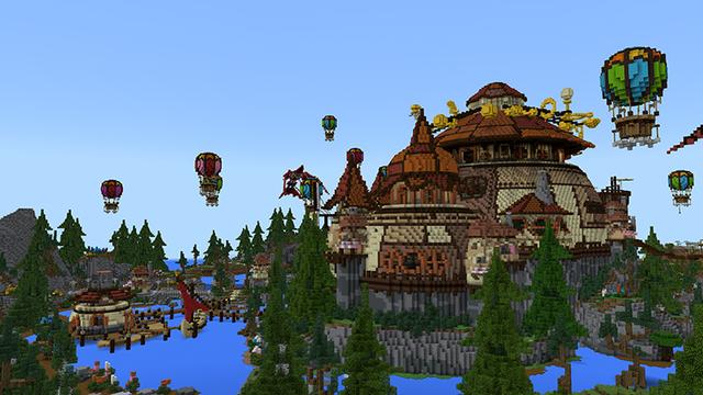 Screenshot of the Minecraft Bedrock Marketplace product Truffletop Town created by Imagiverse.