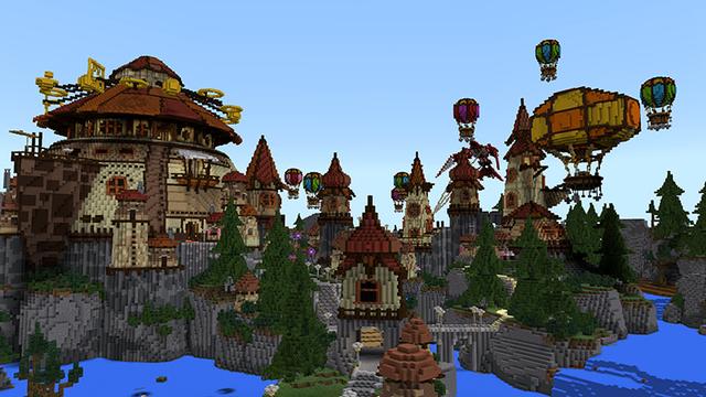 Screenshot of the Minecraft Bedrock Marketplace product Truffletop Town created by Imagiverse.