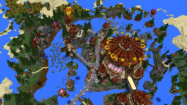 Screenshot of the Minecraft Bedrock Marketplace product Truffletop Town created by Imagiverse.
