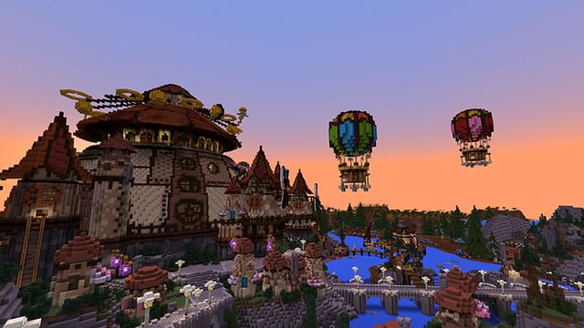 Screenshot of the Minecraft Bedrock Marketplace product Truffletop Town created by Imagiverse.